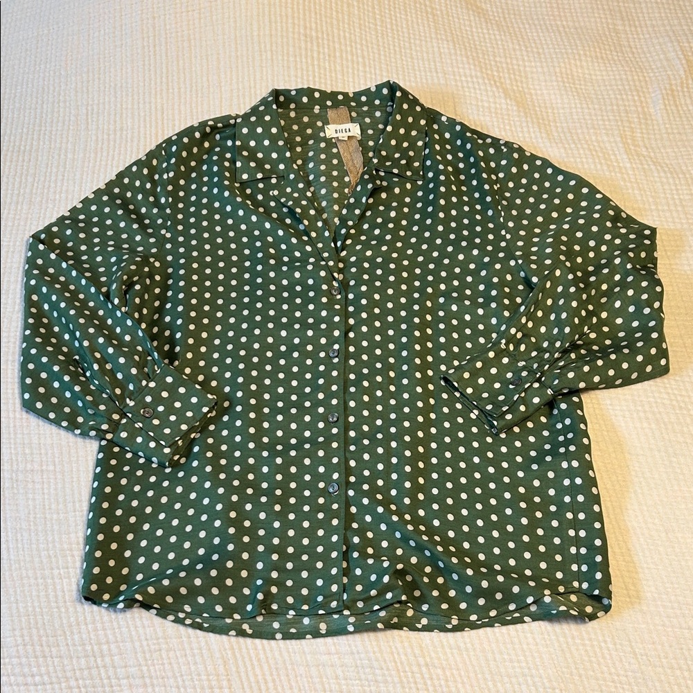 Diega Small Green Polka Dot Blouse